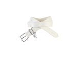 Ledergürtel CALVIN KLEIN "MONOGRAM CHARM KEEPER BELT 25MM", Damen, Gr. 90, weiß (weiß alyssum), Rindsleder, unifarben, Gürtel Ledergürtel, Regular fit mit Anhänger