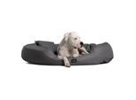 Tierlando ARES VISCO Polyester - Orthopädisches Hundebett schwarz/ graphit 1,25 m, 30 cm, 1,05 m
