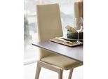 Polsterstuhl STRESSLESS "Laurel", beige (sand paloma, eiche gekalkt), B:57cm H:105cm T:60cm, Leder PALOMA: PALOMA ist ein durchgefärbtes Semianilin-Möbelleder mit natürlicher Narbung., Stühle, Polsterstuhl, High Back, Größe M, mit abgerundeten Beinen in Eiche gekalkt