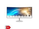 MSI PRO MP341CQWDE, Schwarz, 34 Zoll, UWQHD, VA, 100 Hz, 1 ms (DVI, HDMI, DisplayPort, neigbar, AMD FreeSync)