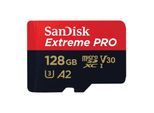 SanDisk microSDXC Extreme PRO 128GB (R200MB/s) + Adapter, 2 Jahre RescuePRO Deluxe micro SDXC Speicherkarte