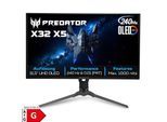 ACER Predator X32X5bmiiphuzx, Schwarz, 31,5 Zoll, 4K, QD-OLED, 240 Hz, 0,01 ms Gaming-Monitor (HDMI, DP, USB, höhenverstellbar, neigbar, schwenkbar, VESA DisplayHDR 400 True Black)