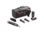 PRINCESS Airstyler Plus 6in1 01.529215.01.001 Haarstyler (1000 Watt, 3 Heiz- und 2 Geschwindigkeitseinstellungen, LED-Lichtanzeige, Ionisch, 360° drehbares Netzkabel, inkl. 1 große Rundbürste, 1 Blasrohr, automatische Wickel-Lockenwickler, 1 Rundbürste, 1