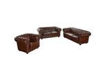 Max Winzer , Braun , Leder , Echtleder , Rindleder , Goldenes M, Made in Europe , Rücken echt , Wohnzimmer, Sofas & Couches, Sofas, Weitere Sofas