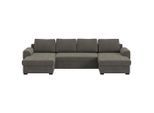 Mid.you , Anthrazit , Textil , seitenverkehrt montierbar, U-Form , 327x154 cm , Bettfunktion erhältlich , Wohnzimmer, Sofas & Couches, Wohnlandschaften, Wohnlandschaften U-Form