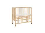 Fillikid , Naturfarben , Holz , Buche , 90x40 cm , höhenverstellbar, sehr stabil , Baby, Babyzimmer, Babybetten, Beistellbetten