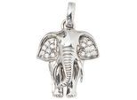 Kettenanhänger JOBO "Anhänger Elefant", silber (silber 925), Schmuckanhänger, Damen, Silber 925 (Sterlingsilber), Kettenanhänger, 925 Silber mit 16 Zirkonia