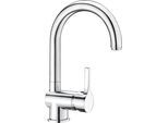 Spültischarmatur CORNAT "SKAGEN", grau (chromfarben), Messing, Armaturen, Einhebelmischer, Durchflussmenge bei 3 bar: ca. 7,40 l/min