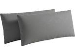 Sofakissen SIT & MORE "Chelsea", anthrazit, B:60cm H:30cm, Stoff, Polsterauflagen, Sofakissen, zur Auswahl Sets mit 2 oder 3 Stück