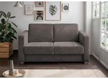 Ecksofa HOME AFFAIRE "Lazio modern und bequem, schmale Armlehnen, tolle Detailverarbeitung", grau (grau, braun), B:159cm H:88cm T:87cm, 100% Polyester, Sofas, Ecksofa, mit 2 Einzelauszügen als Längsschläfer
