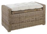 Sitztruhe HOME AFFAIRE "Schönerempfang", grau (kubu, grau), B:90cm H:51cm T:45cm, Sitzbänke, Belastbar bis max. 80 Kg, mit Stauraum