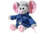 Kuscheltier HEUNEC "Hoody Crew, Maus Kati Käse 35 cm", grau (grau, rosa), Plüschfiguren, KinderB:15cm L:35cm T:18cm, Polyester, Kuscheltier, B:15cm L:35cm T:18cm