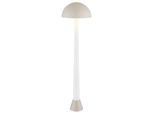 GLOBO LIGHTING Stehlampe "MERLIN", weiß (sandfarben matt), Ø 40cm H: 150cm, 1 Stk., Leuchten, Stehlampe mit Pilzschirm, Design, Wohnzimmer, Schlafzimmer, Pilzlampe, Stehlampe