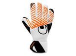 Torwarthandschuhe UHLSPORT "Torwarthandschuhe FM Soft HN Comp", Herren, Gr. 10, weiß, schwarz, fluo orange, Obermaterial: 81% Gummi rubber. 13% Polyester PES. 6% Nylon NY., Handschuhe Torwarthandschuhe