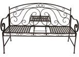 Gartenbank GARDEN PLEASURE "Saket", schwarz, B:146cm H:96cm T:53cm, Stahl, Sitzbänke, Gartenbank