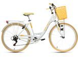 Cityrad KS CYCLING "Cantaloupe" Gr. 48, weiß (weiß, weiß), Fahrräder, Damen, 48cm, 26 Zoll (66,04cm), Cityrad, für Damen, Kettenschaltung
