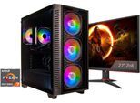 CAPTIVA Gaming-PC-Komplettsystem "Advanced Gaming R94-939 TFT Bundle", Energieeffizienz: F, schwarz, ohne Betriebssystem, 32 GB RAM 1.000 GB SSD, Computer_Komplettsysteme, Gaming-PC-Komplettsystem