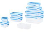 Frischhaltedose EMSA "N10317 Clip & Close", blau, B:16,4cm H:21cm L:22cm, Kunststoff, Lebensmittelaufbewahrungsbehälter, Frischhaltedose, 100% dicht&hygienisch, Frischedichtung, BabyCare Norm, made in Germany