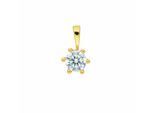 Kettenanhänger ADELIA´S "Anhänger 585 Gold ( 14K ) mit Zirkonia", gold, Schmuckanhänger, Damen, mit Zirkonia, Gold, Kettenanhänger, Goldanhänger