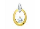 Kettenanhänger ADELIA´S "Anhänger 333 Gold ( 8K ) mit Zirkonia", silber, Schmuckanhänger, Damen, mit Zirkonia, Gold, Kettenanhänger, Goldanhänger