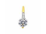 Kettenanhänger ADELIA´S "Anhänger 333 Gold ( 8K ) mit Zirkonia", silber, Schmuckanhänger, Damen, mit Zirkonia, Gold, Kettenanhänger, Goldanhänger