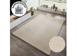 Wollteppich OTTO HOME "Gabbo Natur, Handgefertigt, Teppich, reine Wolle, meliert" Gr. 3, beige (natur), B:120cm H:14mm L:180cm, Wolle, Teppiche, reine Wolle, Uni, Wohnzimmer, Schlafzimmer, Esszimmer