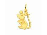 Kettenanhänger ADELIA´S "Anhänger Maus 333 Gold ( 8K )", gold, Schmuckanhänger, Mädchen, Gold, Kettenanhänger, Goldanhänger Maus