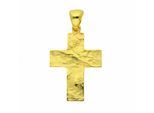 Kettenanhänger ADELIA´S "Kreuzanhänger 333 Gold ( 8K )", gold, Schmuckanhänger, Damen, Gold, Kettenanhänger, Goldanhänger Kreuz