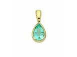 Kettenanhänger ADELIA´S "Anhänger 585 Gold ( 14K ) mit Aquamarin", gold, Schmuckanhänger, Damen, Gold, Kettenanhänger, Goldanhänger