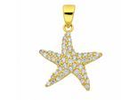 Kettenanhänger ADELIA´S "Anhänger Stern 333 Gold ( 8K ) mit Zirkonia", gold, Schmuckanhänger, Mädchen, mit Zirkonia, Gold, Kettenanhänger, Goldanhänger Stern