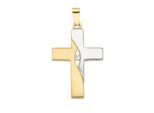 Kettenanhänger ADELIA´S "Kreuzanhänger 333 Gold ( 8K ) mit Zirkonia", silber, Schmuckanhänger, Damen, mit Zirkonia, Gold, Kettenanhänger, Goldanhänger Kreuz