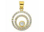 Kettenanhänger ADELIA´S "Anhänger 333 Gold ( 8K ) mit Zirkonia", gold, Schmuckanhänger, Damen, mit Zirkonia, Gold, Kettenanhänger, Goldanhänger