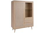 Mid.you Highboard, Sonoma Eiche, Holz, Eiche, 4 Fächer, 2 Schublade(n) Schubladen, 101.5x139x40 cm, Typenauswahl, Beimöbel erhältlich, Wohnzimmer, Kommoden & Sideboards, Highboards