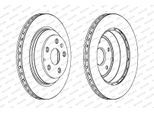 FERODO Bremsscheibe ddf1855c1 358mm 28mm für VW Audi Porsche