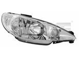 TYC Hauptscheinwerfer 206155352 H7/H7 rechts für Peugeot