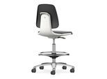 Bimos Arbeitsstuhl Labsit mit Rollen Sitz-H.560-810mm Skintec weiß (9125-4000-3403-525)