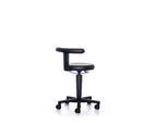 Bimos Hocker Allround mit Rollen Skintec schwarz Sitzhöhe 450-650 mm Flex-Stütze (9463-4000-3277-1F)