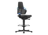Bimos Arbeitsdrehstuhl Nexxit Skintec Fußring blau Sitzhöhe 570-820 mm (9031-4000-3277)