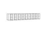 VidaXL Outdoor-Hundezwinger Stahl mit Dach schwarz 9,9 m, 2,2 m, 1,8 m