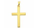 Kreuzkette ADELIA´S "Halskette - Kreuzkette mit Kreuz Anhänger aus 333 Gold", gold, Halsketten, Damen, Gelbgold 333 Gold, Gelbgold 333, Gold, Kreuzkette, Schmuckset mit bis 45 cm stufenlos verstellbarer 925 Silber Halskette
