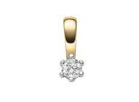 Kettenanhänger ADELIA´S "Anhänger 585 Gold ( 14K ) mit 1 Brillant ( 0,1 ct )", silber, Schmuckanhänger, Damen, 0,1 VVS = sehr sehr kleine Einschlüsse, Gold, Kettenanhänger, Goldanhänger