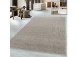 Teppich AYYILDIZ TEPPICHE "Nizza 1800 Kurzflorteppich", beige, B:160cm H:6mm L:230cm, Polypropylen, Teppiche, Teppich, pflegeleicht, leicht melierter Kurzflor, ringsum gekettelt, Wohnzimmer