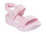 Sandale SKECHERS "UNO LITE SANDAL-SUNNY STAND", Mädchen, Gr. 34, hellrosa, Textil, unifarben, Schuhe Sandale, Sommerschuh mit Plateausohle, Größenschablone zum Download