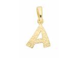 Buchstabenanhänger ADELIA´S "Buchstabenanhänger A 333 Gold ( 8K )", gold, Schmuckanhänger, Damen, A, Gold, Goldanhänger Buchstabe A