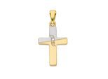 Kettenanhänger ADELIA´S "Kreuzanhänger 333 Gold ( 8K ) mit Zirkonia", gold (silber), Schmuckanhänger, Damen, mit Zirkonia, Gold, Kettenanhänger, Goldanhänger Kreuz