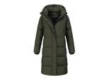 Marikoo dames lange gewatteerde winterjas Tabiaa XVI met capuchon & fleece