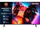 PHILIPS QLED Mini LED-Fernseher "75MLED910/12", Energieeffizienz: F (A-G), schwarz, 75 ″, Fernseher, Ambilight, P5 Perfect Picture Engine, Dolby Vision, Gaming, Alexa, Topseller