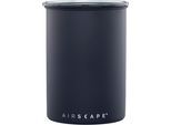 Vorratsdose AIRSCAPE "Airscape", schwarz, B:12,1cm H:17cm L:12,1cm Ø:12,1cm, Edelstahl, Kunststoff, Lebensmittelaufbewahrungsbehälter, Vorratsdose, mit Ventil-Deckel, robuste Verarbeitung