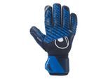 Torwarthandschuhe UHLSPORT "Torwarthandschuhe FM AQUASOFT HN", Herren, Gr. 10.5, blau (marine, pacific blau, weiß), Obermaterial: 64% Gummi rubber. 24% Polyester PES. 7% Nylon NY. 5% Polyurethan PU., Handschuhe Torwarthandschuhe