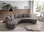 Ecksofa HOME AFFAIRE "Lazio modern und bequem, schmale Armlehnen, tolle Detailverarbeitung", grau, B:255cm H:94cm T:160cm, 93% Polyester, 7% Polyamid, Sofas, Ecksofa, zwei verschiedene Fußfarben wählbar